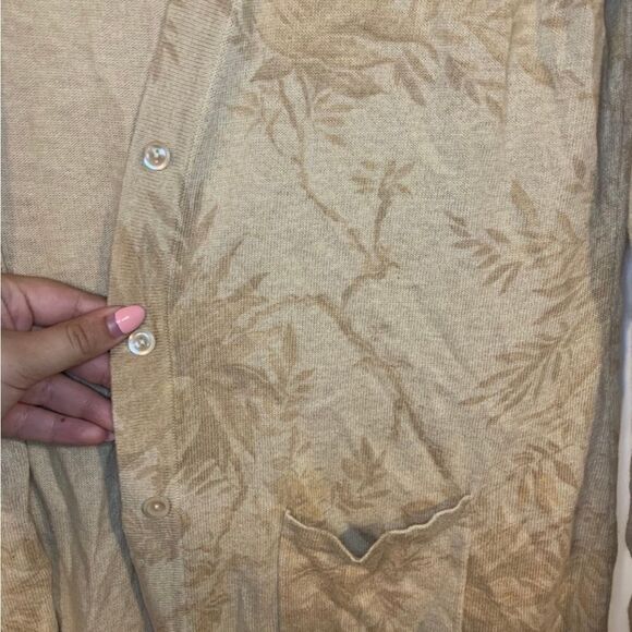 EDDIE‎ Bauer Large Tan Cardigan Sweater - Picture 2 of 4